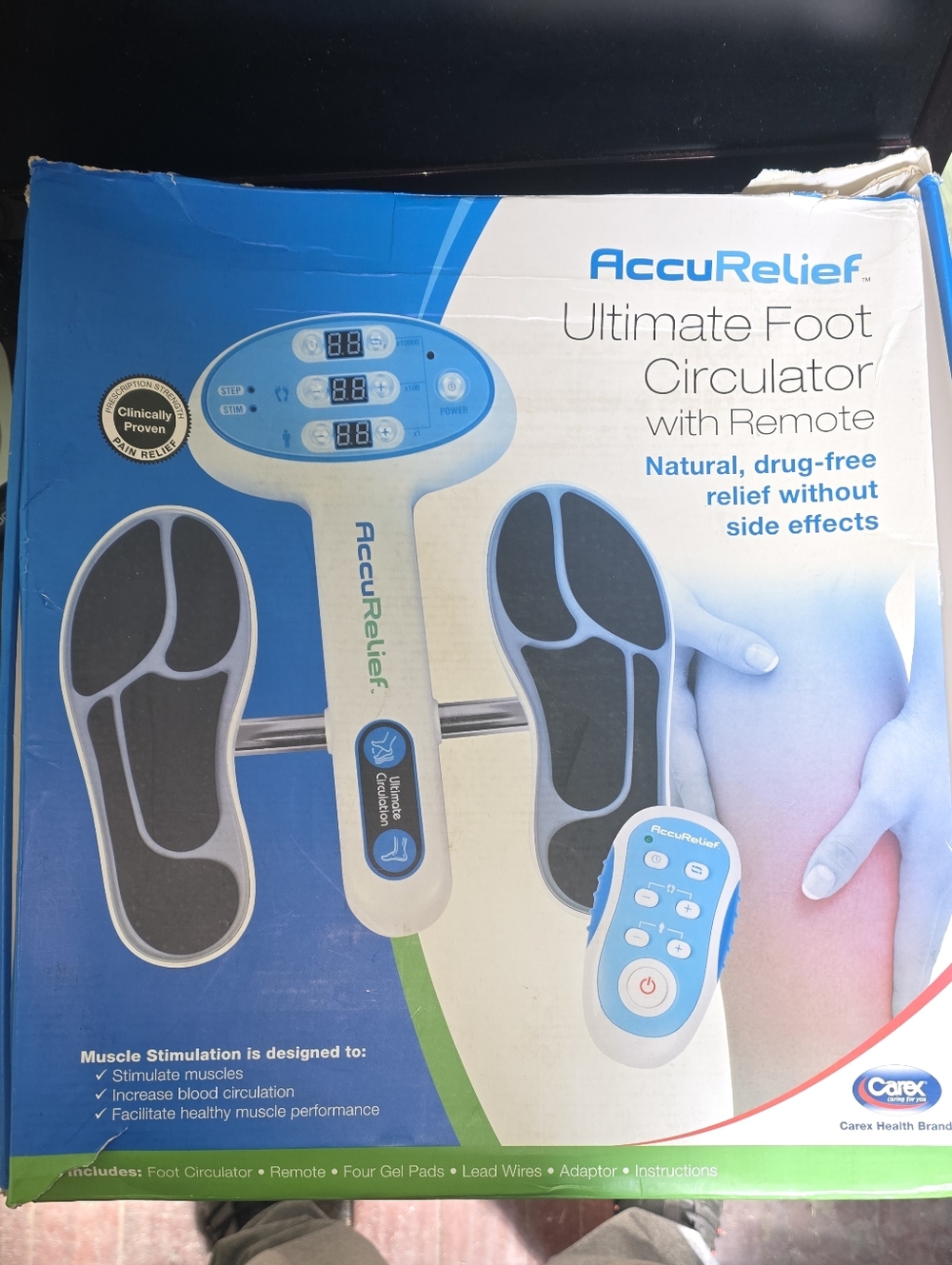 Ultimate Foot Circulator in White and Blue - Remote-Controlled